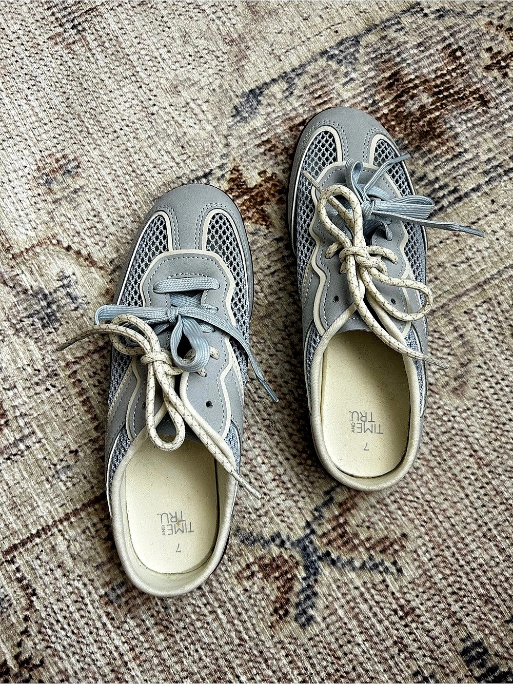 Time and Tru blue and white slip on sneakers US 7